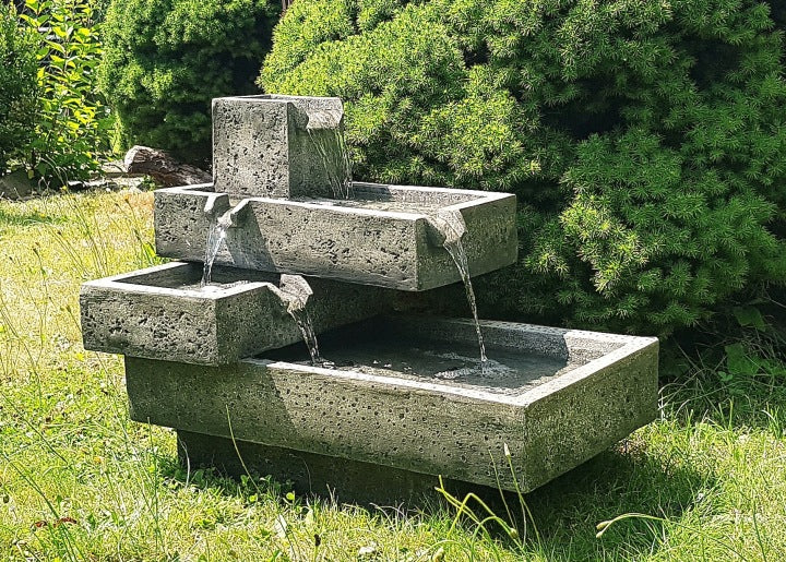 Fontanna ogrodowa STONE 48 cm z efektem kamienia